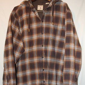RedHead Hooded Jersey-Lined Flannel Long-Sleeve Shirt for Men Size 2XLT